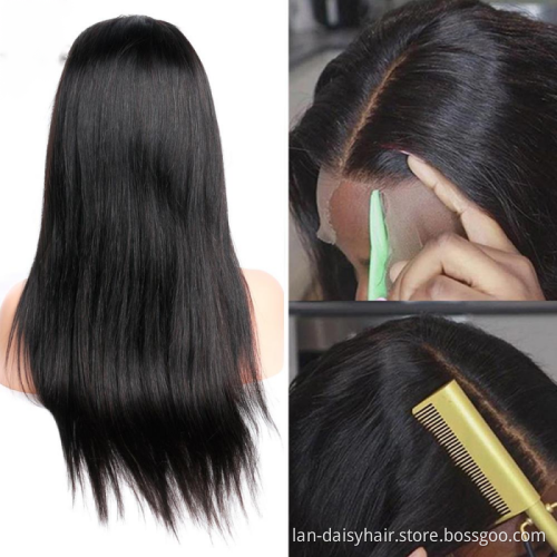 8"10"12"14"16" Inches 100% Cuticle Aligned Human Hair  Lace Front Short Middle Part Bob Wig For Black Women